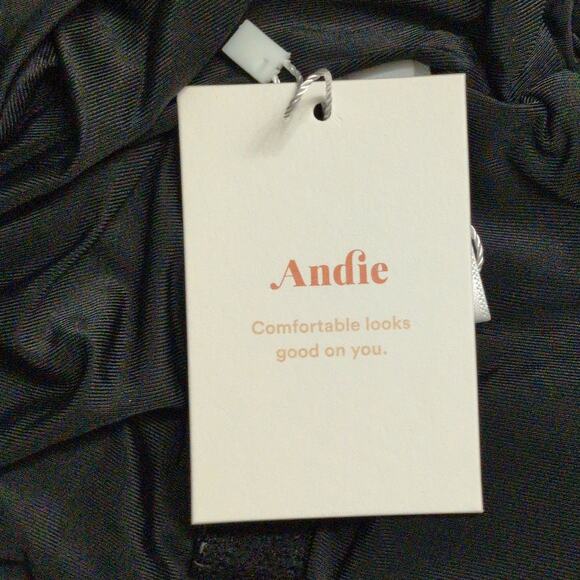 Andie Corsica One Piece Black Open Back Snap Closure Swimwear Bathing Suit S New - Picture 11 of 12